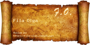 Fila Olga névjegykártya