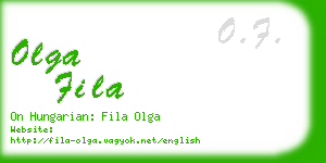olga fila business card